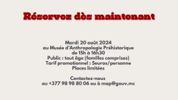 RDV le 20 août à 15h : Visite spéciale