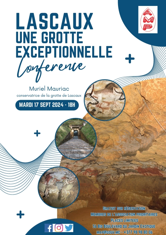 Soirée exceptionnelle le 17 septembre à 18h avec Muriel Mauriac "Lascaux, une grotte exceptionnelle"